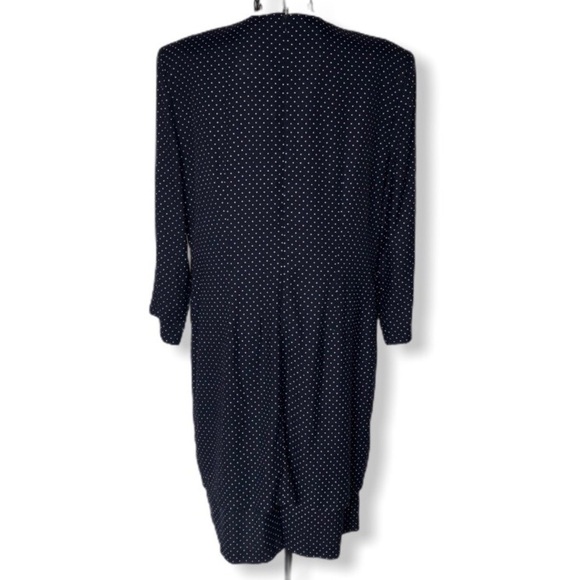 Vintage Michael Blair Rayon Polka Dot Jacket Dress Size 14 - Picture 3 of 9